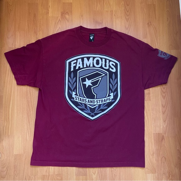 Vintage Famous Stars & Straps Men’s Y2K Logo T-Shirt Size 2XL - Picture 2 of 9